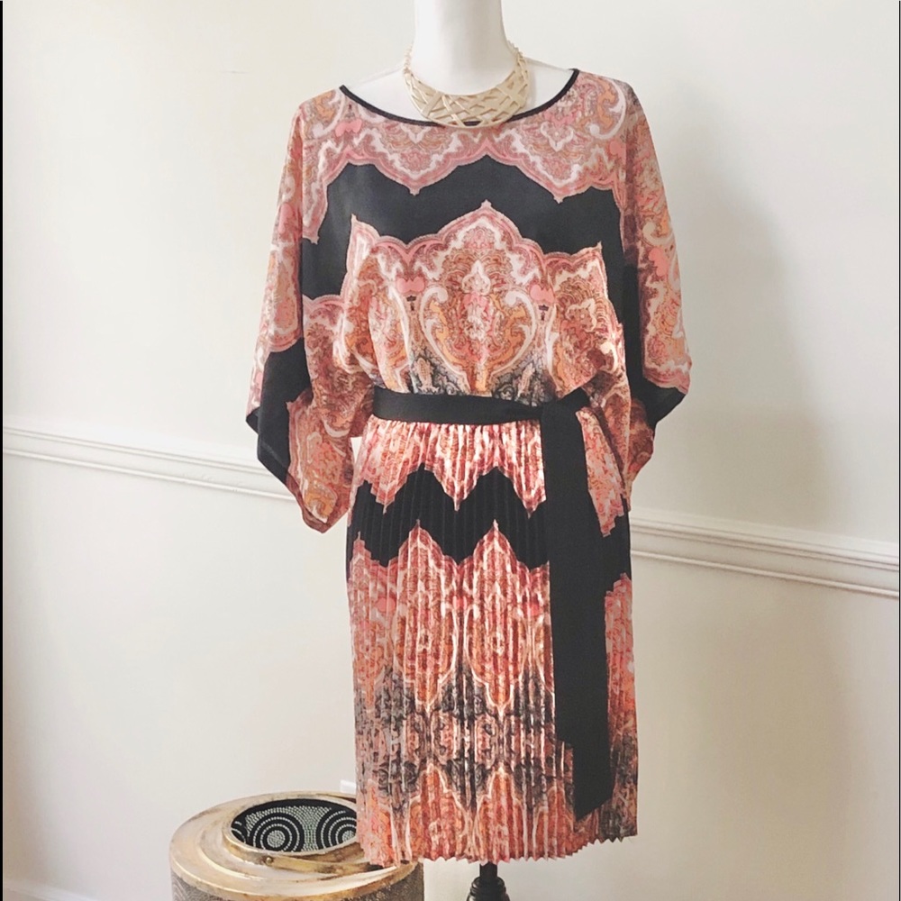 Anthropologie kimono sleeve paisley dress